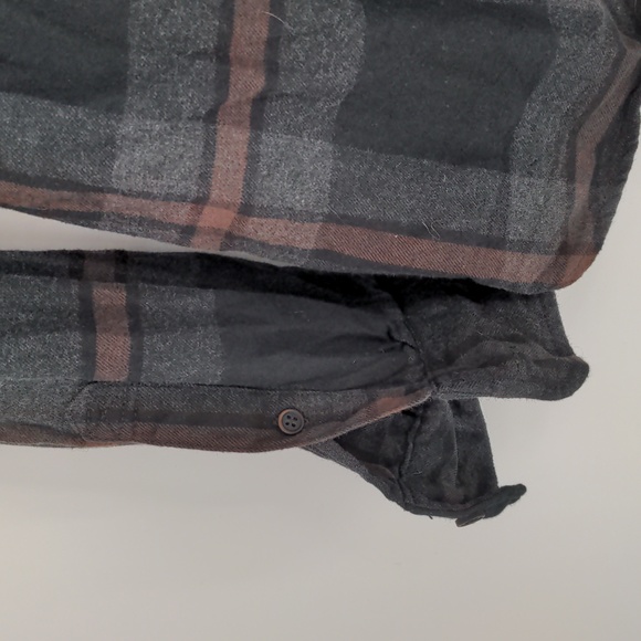 Fat Face Men's Black Grey Orange Flannel Size Small Button‎ Front Long Sleeve - Picture 9 of 15